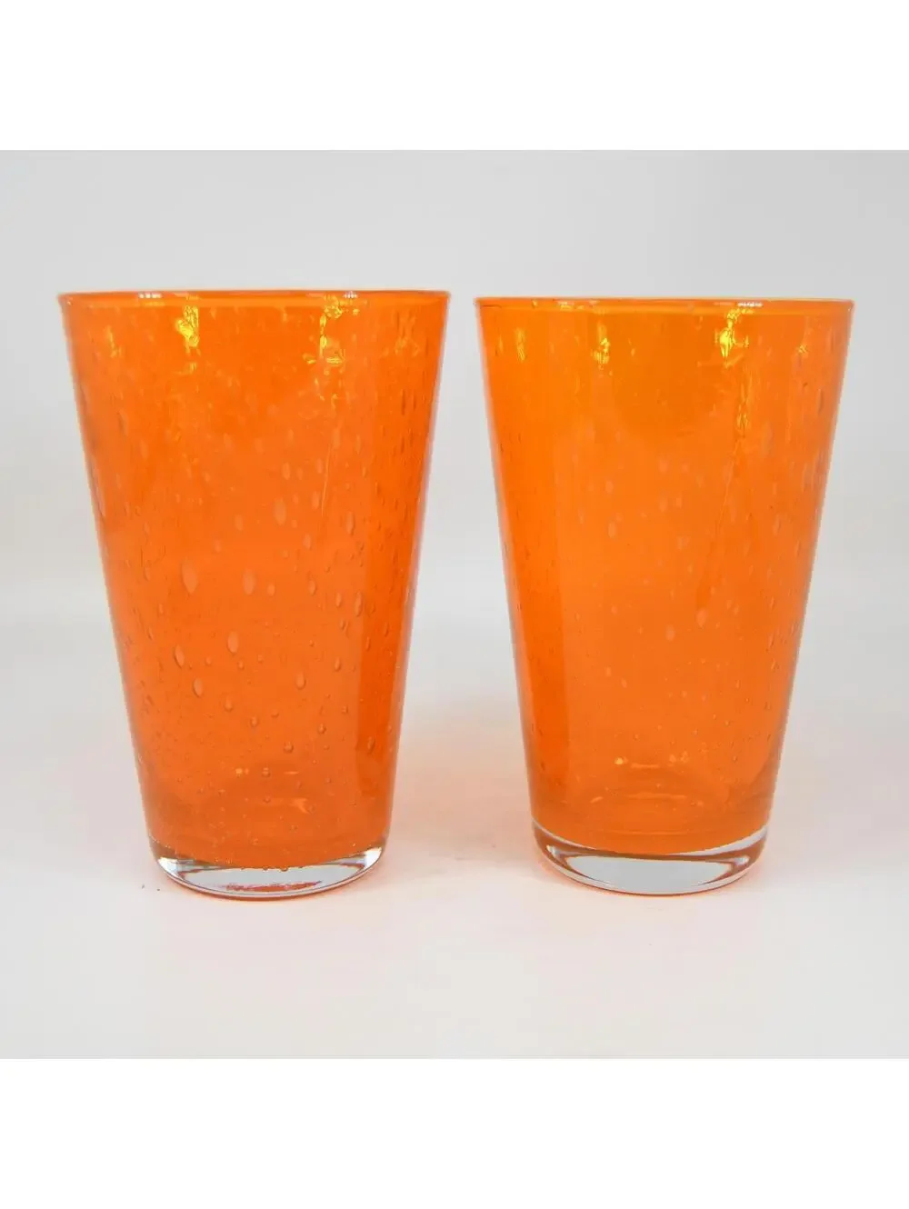 Pottery Barn Monterey Art Glass Orange 5.5